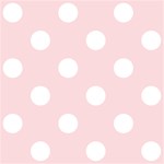 Polka Dots - White on Pale Pink