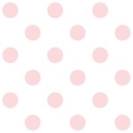 Polka Dots - Pale Pink on White