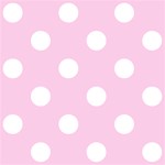 Polka Dots - White on Classic Rose Pink