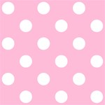 Polka Dots - White on Cotton Candy Pink