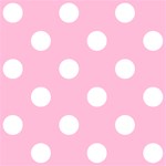 Polka Dots - White on Cotton Candy Pink