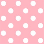 Polka Dots - White on Light Pink