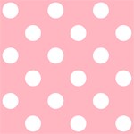 Polka Dots - White on Light Pink