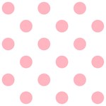 Polka Dots - White on Light Pink