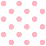 Polka Dots - White on Light Pink