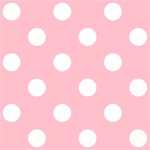 Polka Dots - White on Pink