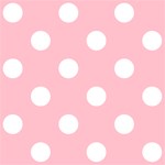 Polka Dots - White on Pink