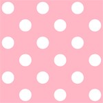Polka Dots - White on Cherry Blossom Pink