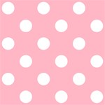 Polka Dots - White on Cherry Blossom Pink