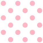Polka Dots - Cherry Blossom Pink on White