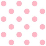 Polka Dots - Cherry Blossom Pink on White