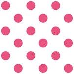 Polka Dots - Dark Pink on White