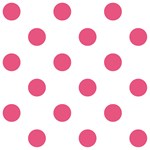 Polka Dots - Dark Pink on White