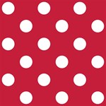 Polka Dots - White on Cardinal Red