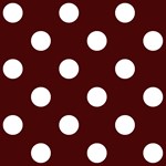 Polka Dots - White on Bulgarian Rose Red