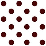 Polka Dots - Bulgarian Rose Red on White