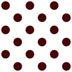 Polka Dots - Bulgarian Rose Red on White