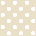 Polka Dots - White on Pearl Brown