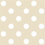 Polka Dots - White on Pearl Brown