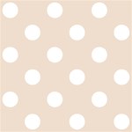 Polka Dots - White on Almond Brown