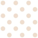 Polka Dots - Almond Brown on White