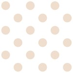 Polka Dots - Almond Brown on White