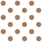 Polka Dots - French Beige on White