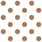 Polka Dots - French Beige on White