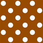 Polka Dots - White on Brown