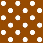 Polka Dots - White on Brown