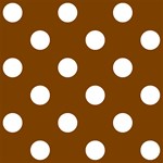 Polka Dots - White on Chocolate Brown