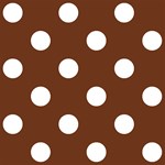 Polka Dots - White on Auburn Brown