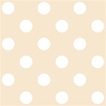 Polka Dots - White on Champagne Orange