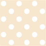 Polka Dots - White on Champagne Orange