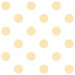 Polka Dots - Peach Orange on White