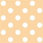 Polka Dots - White on Sunset Orange