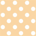 Polka Dots - White on Sunset Orange