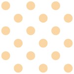 Polka Dots - Sunset Orange on White