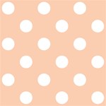 Polka Dots - White on Apricot Orange