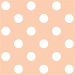 Polka Dots - White on Apricot Orange