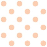 Polka Dots - Apricot Orange on White