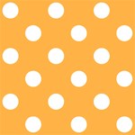 Polka Dots - White on Pastel Orange