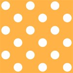 Polka Dots - White on Pastel Orange