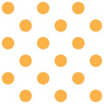 Polka Dots - Pastel Orange on White