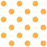 Polka Dots - Pastel Orange on White