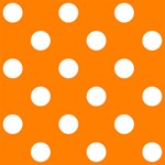 Polka Dots - White on Orange