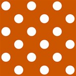 Polka Dots - White on Burnt Orange