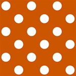 Polka Dots - White on Burnt Orange