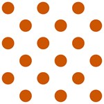 Polka Dots - Burnt Orange on White