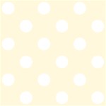 Polka Dots - White on Cornsilk Yellow